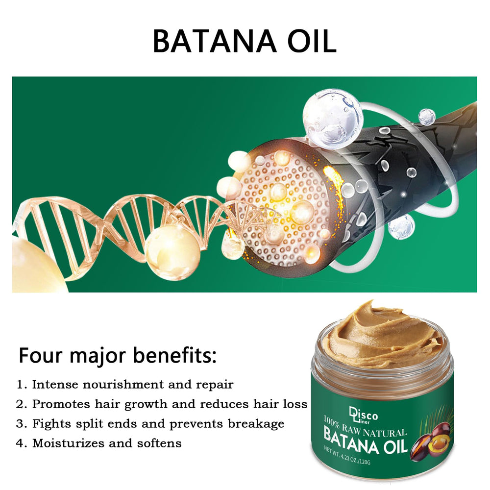 Discoliner Batana Aceite para cabello, espesor notable y nutrición profunda.