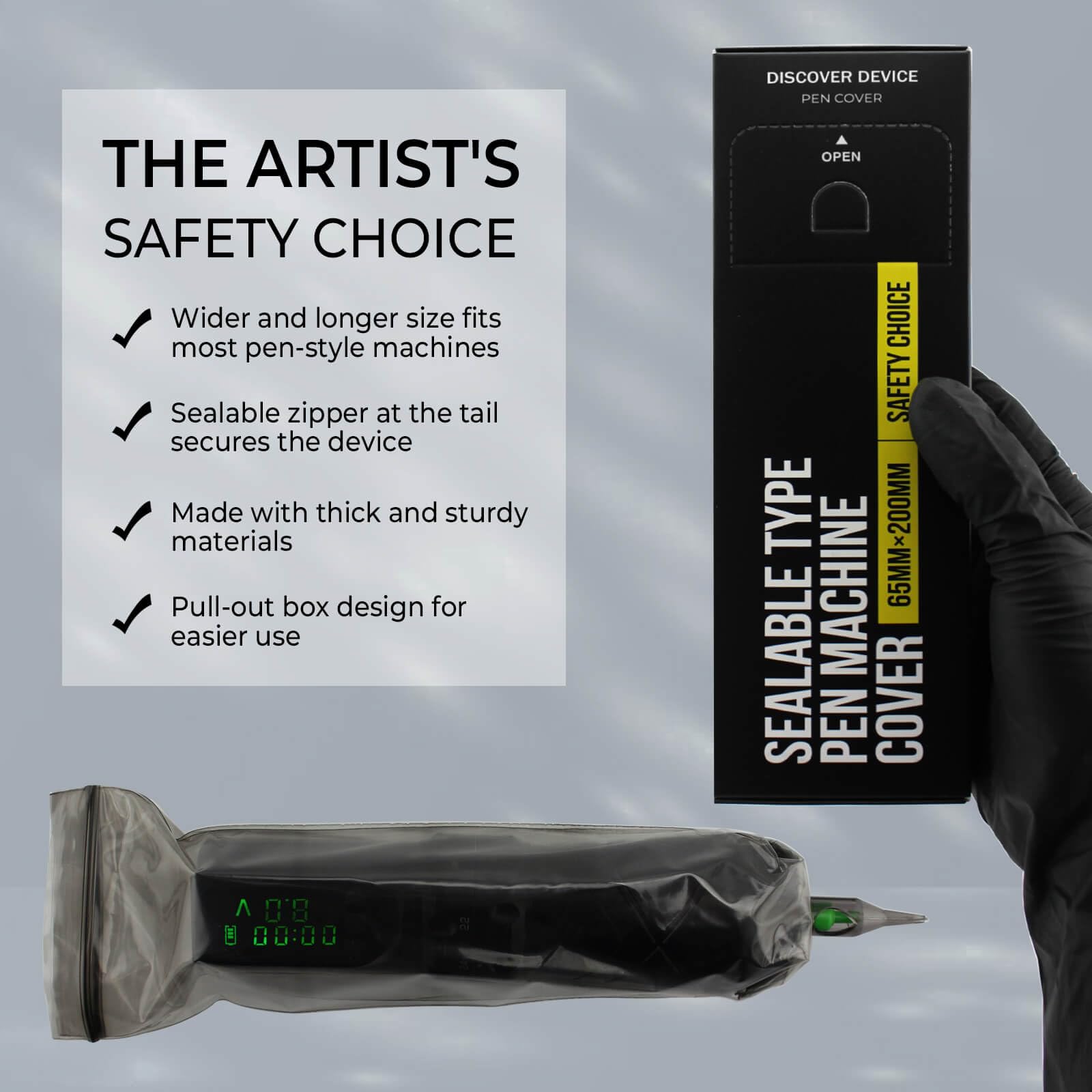 DISCOVER DEVICE protección higiénica durante sesiones de tatuaje y PMU.