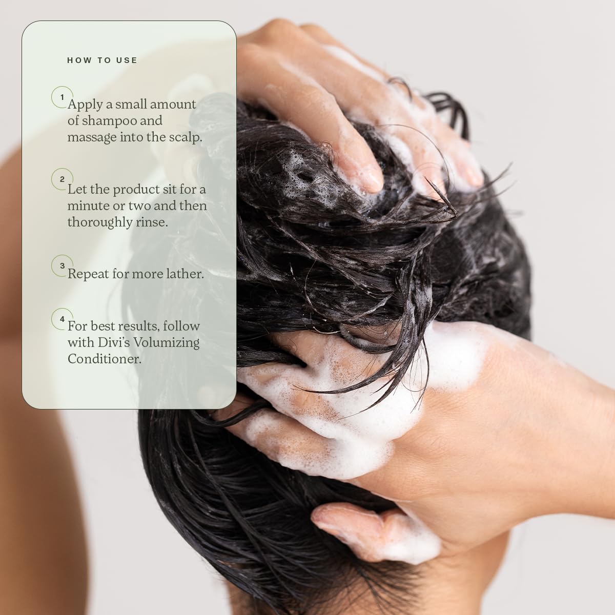 Divi acondicionador voluminizante, textura sedosa para peinado fácil.