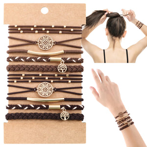 DIYDEC elasticos cabello set 10 piezas en 5 estilos para peinados variados.