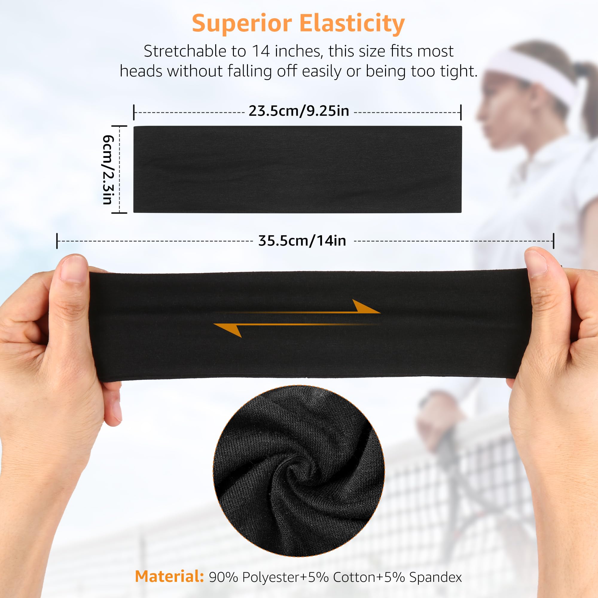 DiyJibb diadema blanca para mujer suave y transpirable durante yoga y running