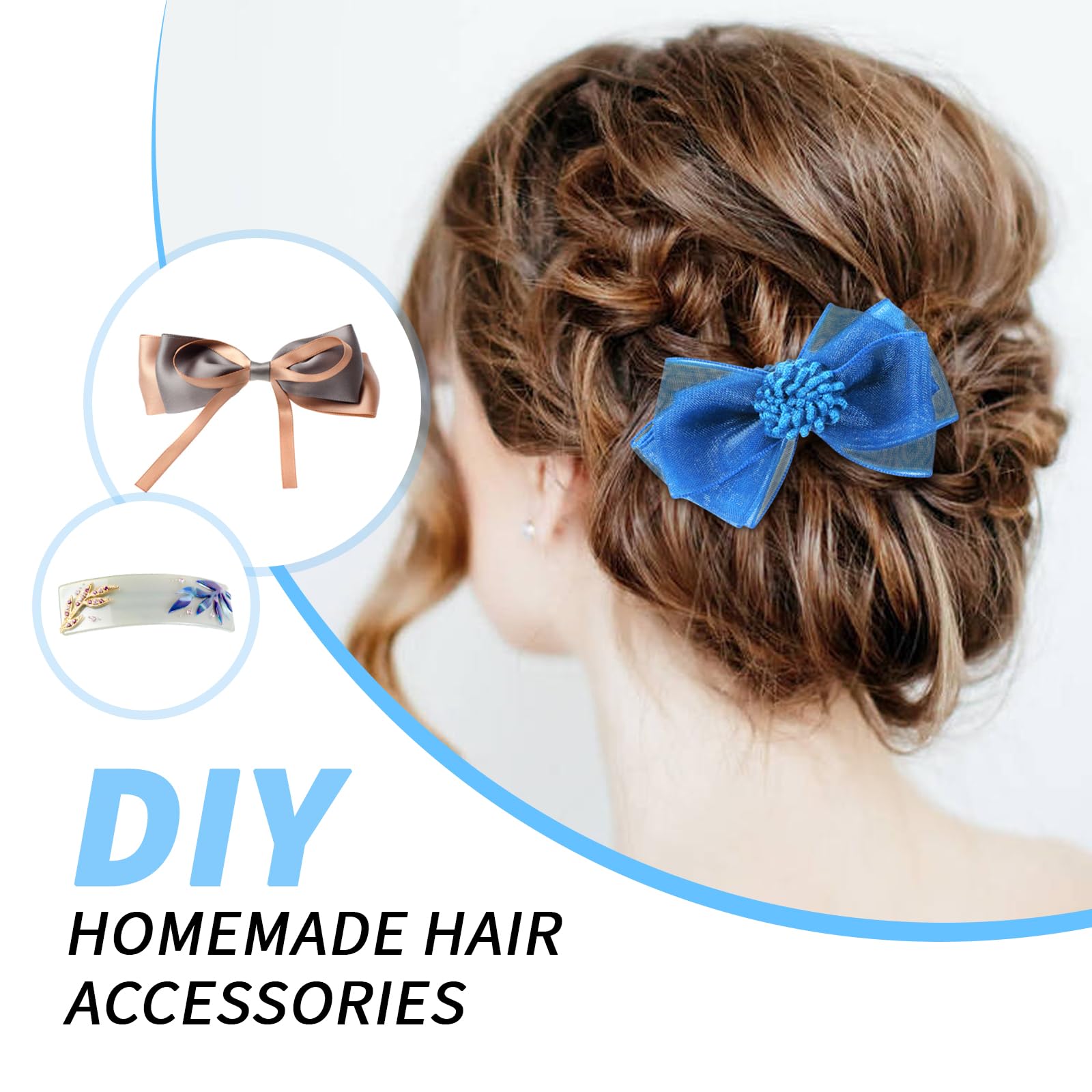 Dizila accesorios para pelo plateados, compatibles con decoraciones DIY