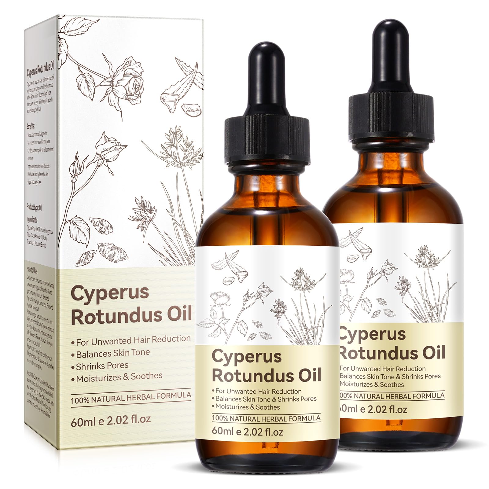 DLOMFVFQ Aceite Cyperus Rotundus en botella para cuidado diario de la piel.