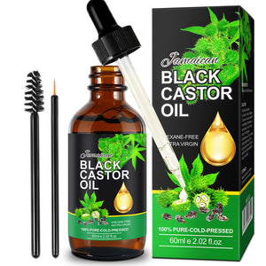 DLOMFVFQ Aceite de ricino jamaicano 60 ml botella hidrata el cuero cabelludo.