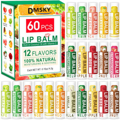 DMSKY bálsamo labial 60 unidades, hidratación duradera para labios secos.