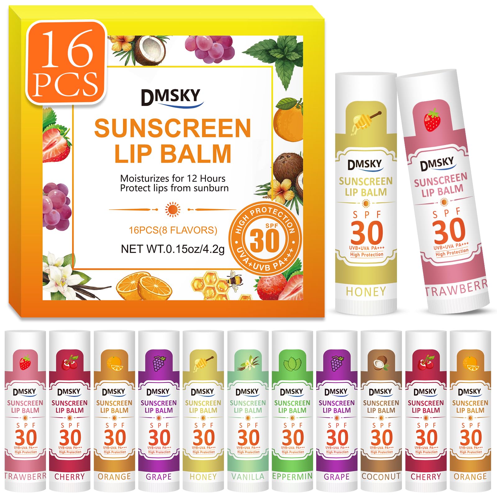 Bálsamo labial DMSKY SPF30 en tubo para protección diaria de labios