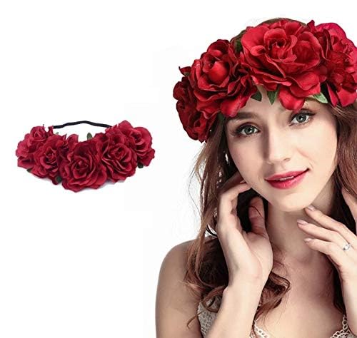 Guirnalda floral DNHCLL para niñas, toque encantador en eventos