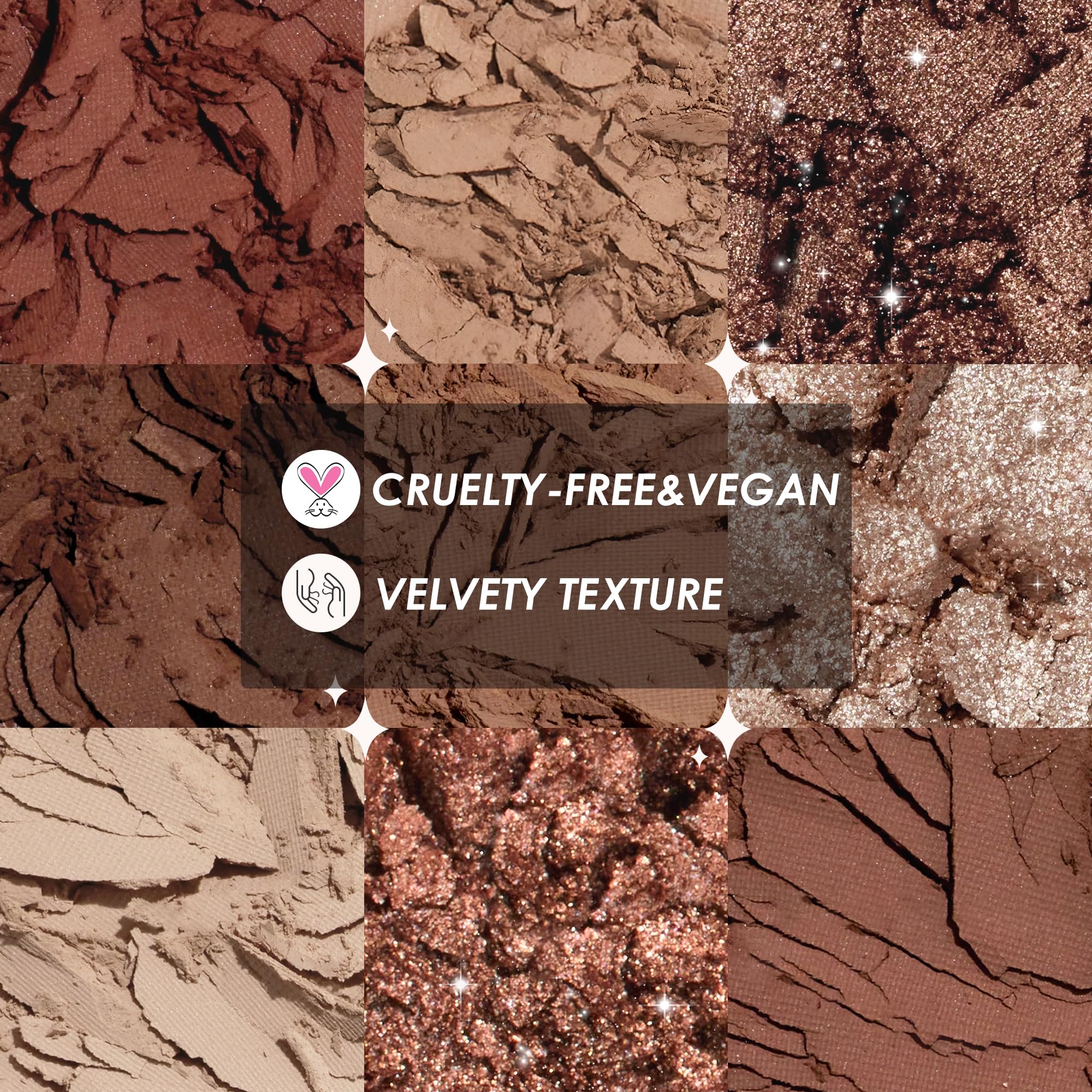 Sombras metalizadas cobre capturan la luz para un toque glamour.