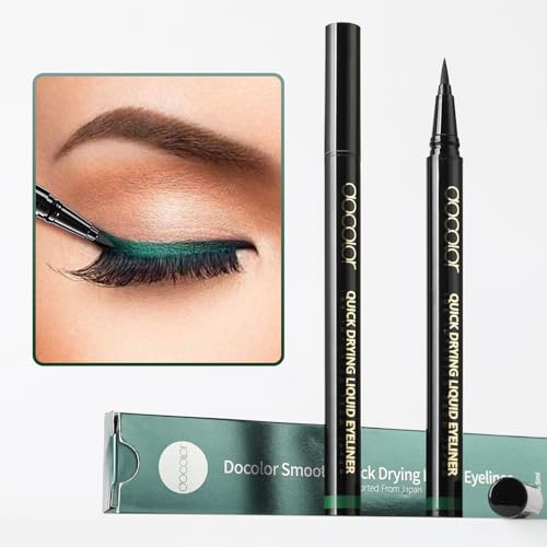Delineador de ojos docolor verde crea definicion versátil y duradera.