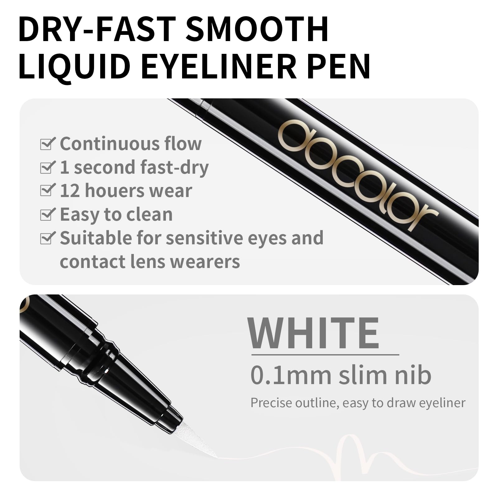 Docolor delineador impermeable para delineado tipo ala con precisión.