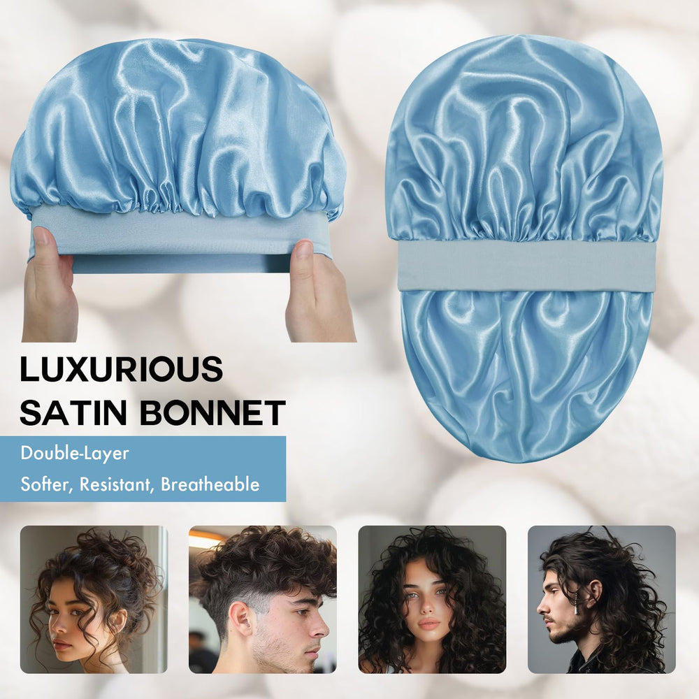 Doitory doble capa satin protege el cabello y mantiene el peinado sin manchar la almohada