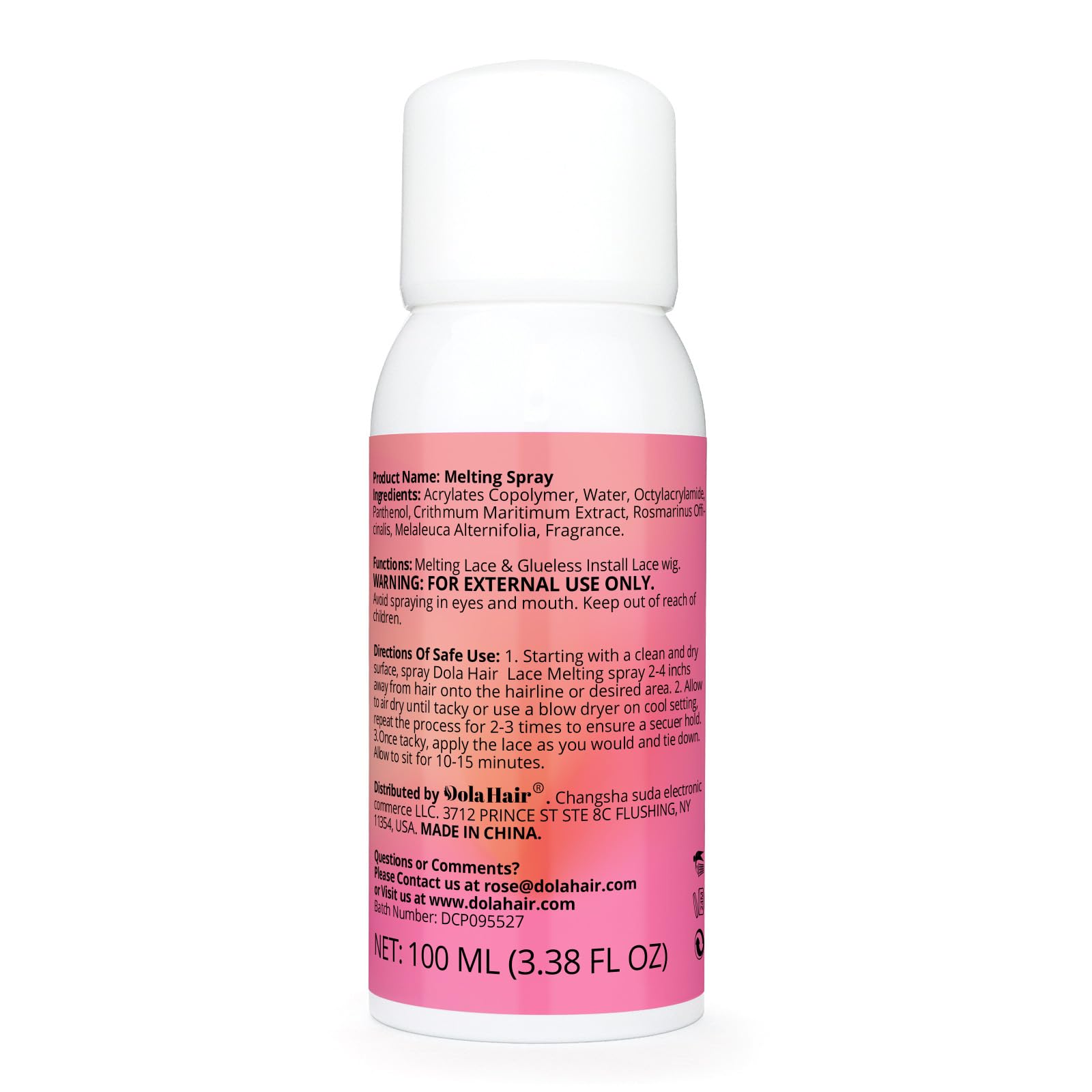 Dolahair spray fundente para encaje: método de capucha calva para acabado limpio y seguro.