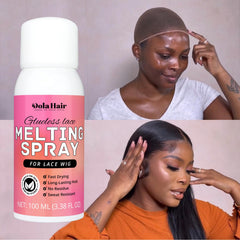Dolahair spray fundente para encaje: fijado invisible para una apariencia sin costuras.