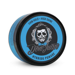 Don Juan Hybrido Pomada botella 4oz para peinado rápido y controlado.