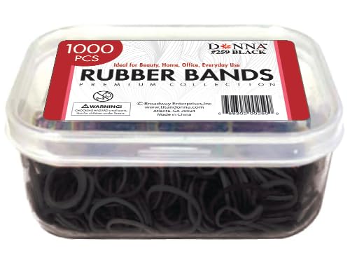 Donna bandas elásticas negras para cabello, duraderas y aptas para todo tipo de peinados.