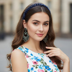 DOPENSPI diadema con cristales en primer plano para brillo duradero