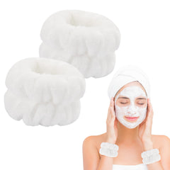 Dorbetar toallas microfibra pulseras blancas, suaves y ligeras para lavado facial.