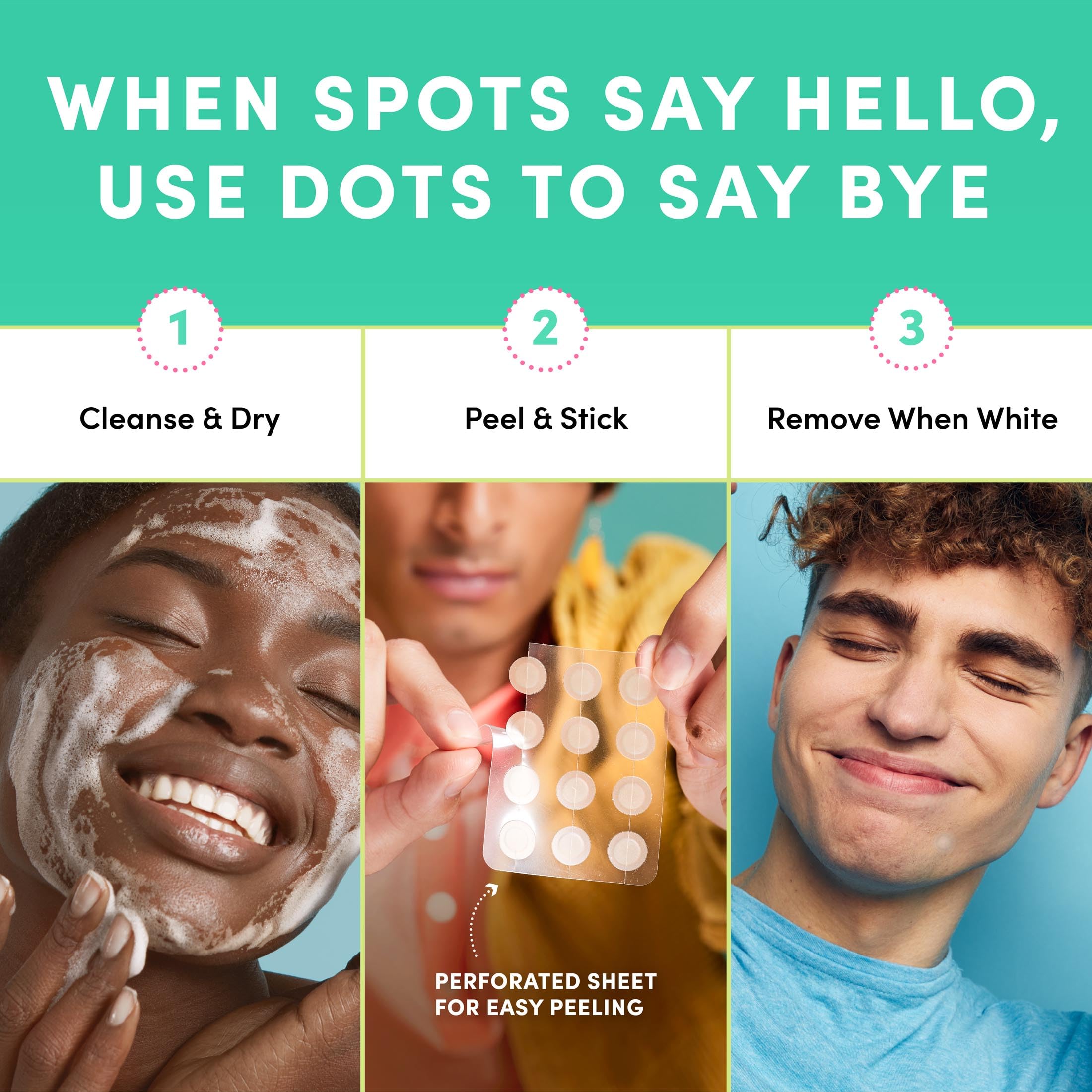 Dots for Spots tono piel discreto, parche casi invisible para usar en cualquier tono.