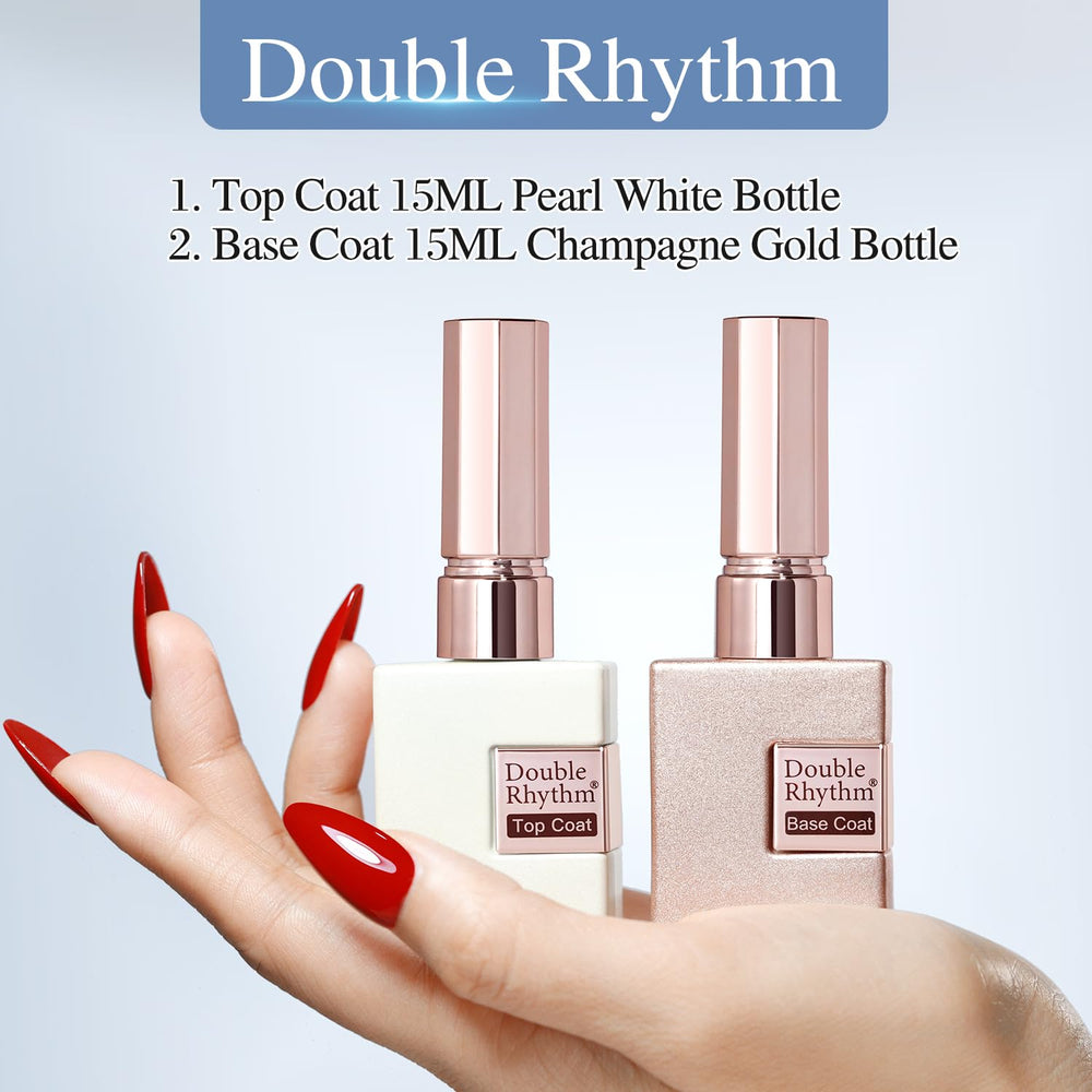 Double Rhythm, acabado brillante y duradero para uñas.