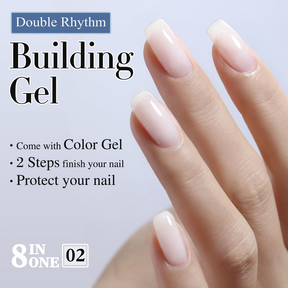Double Rhythm acabado de gel de brillo alto para uñas deslumbrantes.