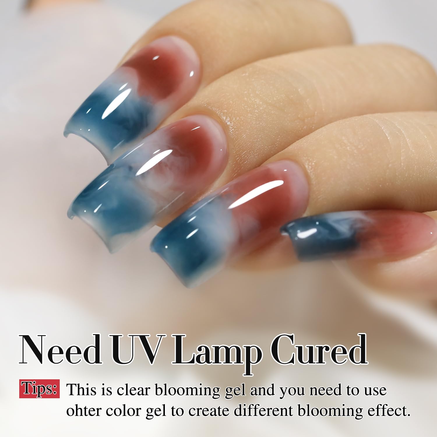 Double Rhythm Blooming Gel: acabado de acuarela en uñas con difuminado suave
