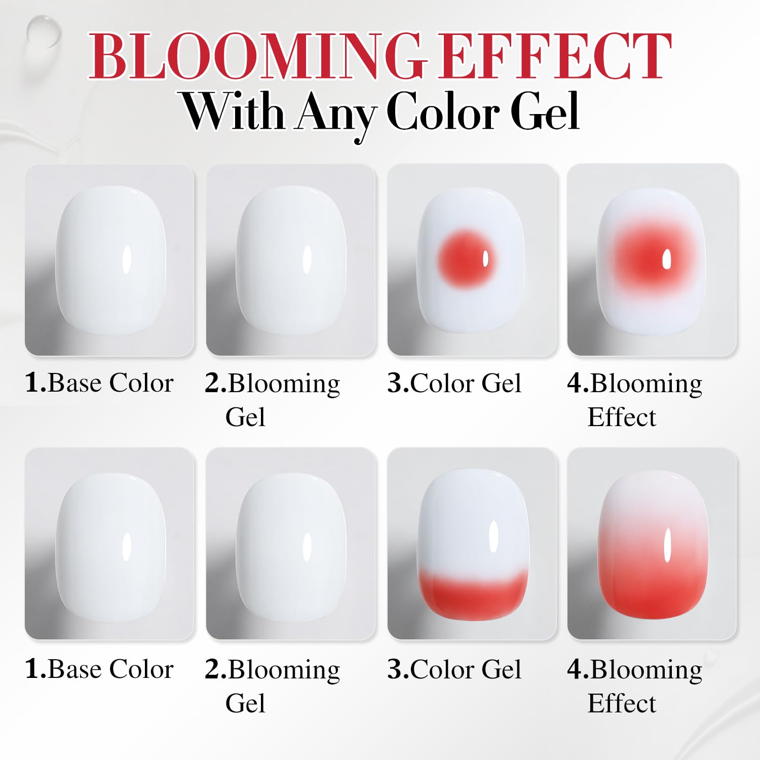 Double Rhythm Blooming Gel: diseño marmolado en uñas para un look elegante