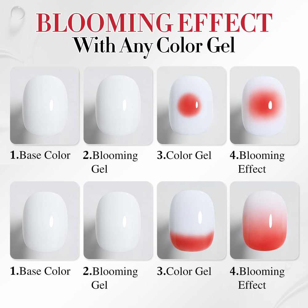Double Rhythm Blooming Gel: diseño marmolado en uñas para un look elegante