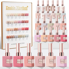 Double Rhythm botellas de gel esmalte muestran 24 piezas de 15 ml para todo clima