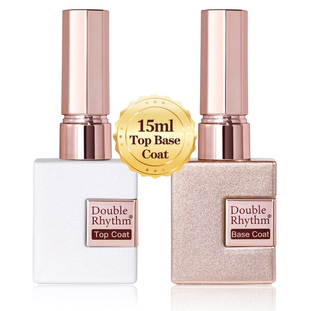 Double Rhythm, capa base de gel 15 ml, adherencia fiable para uñas.