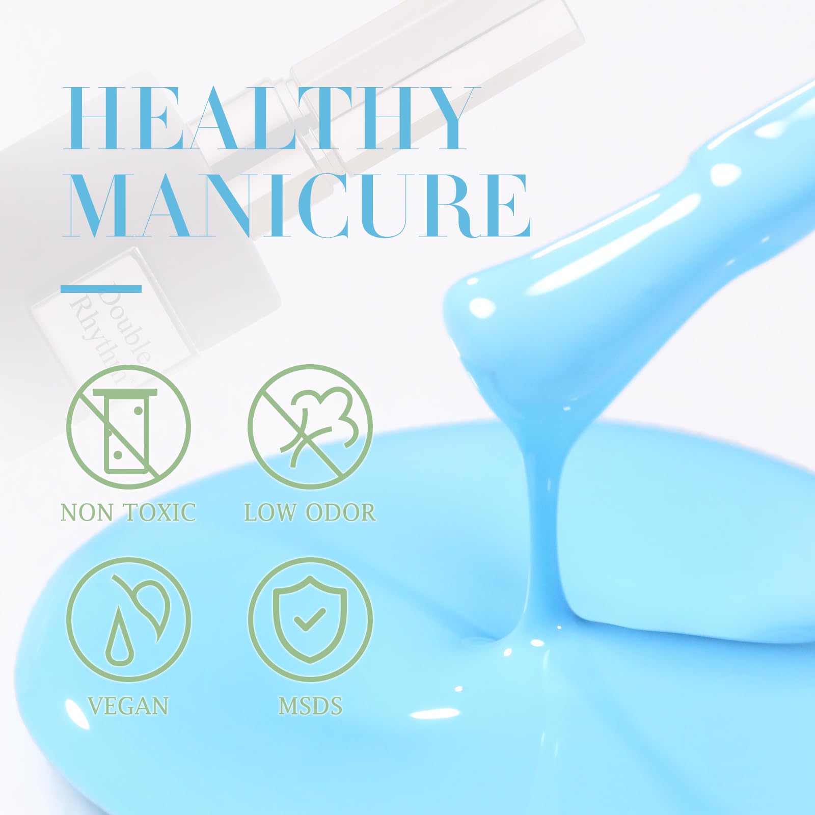 Double Rhythm base y capa superior para manicura completa