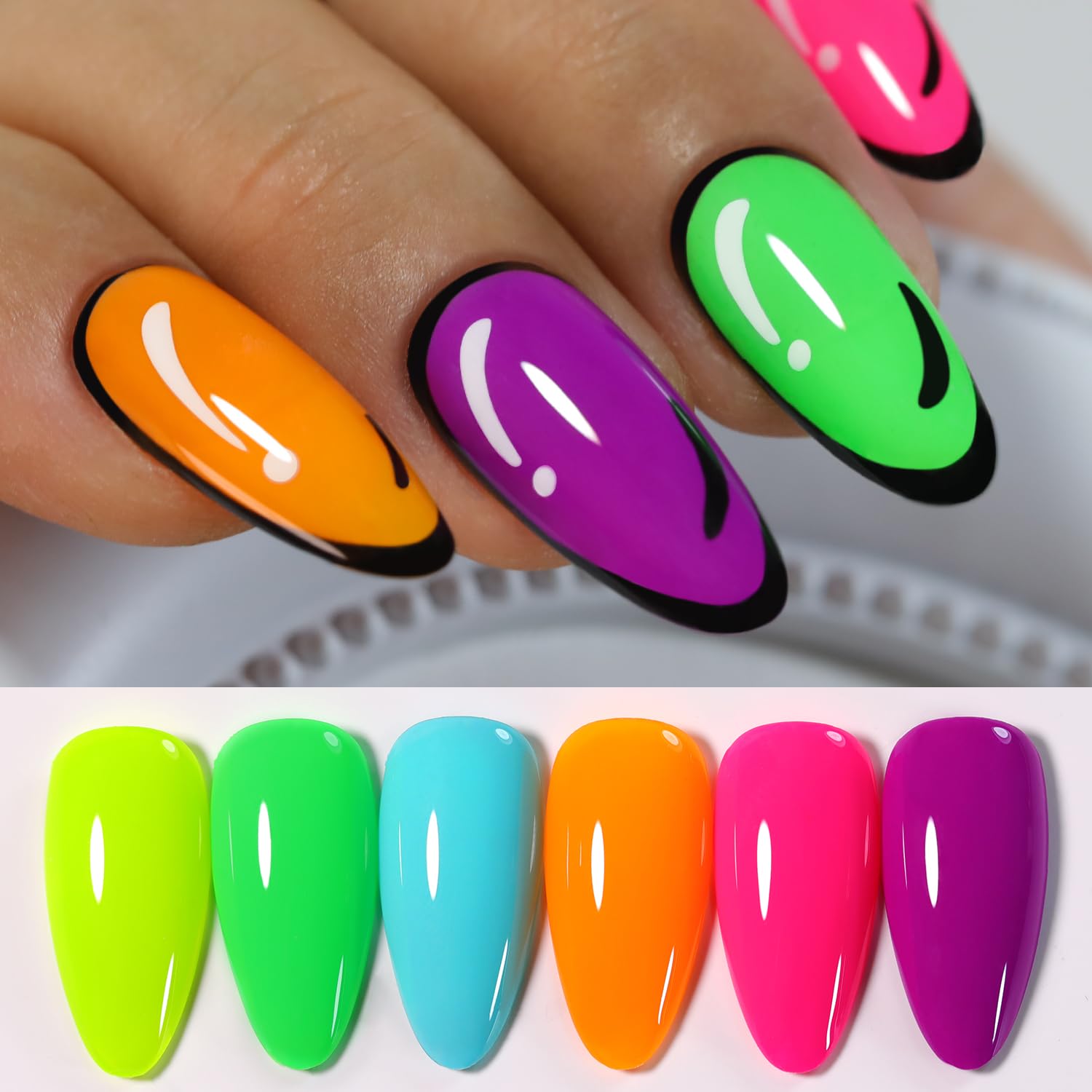 Conjunto Double Rhythm de gel 6 colores para uñas creativas en casa