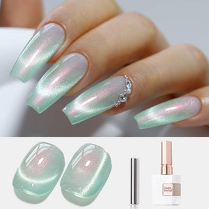 Double Rhythm: efecto ojo de gato en gel, brillo magnético para uñas.