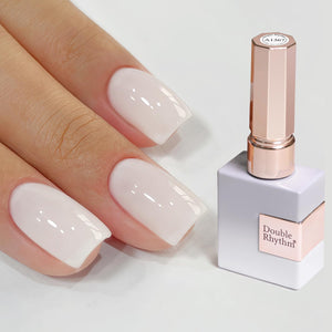 Double Rhythm Esmalte gel 15ml blanco lechoso para uñas naturales.