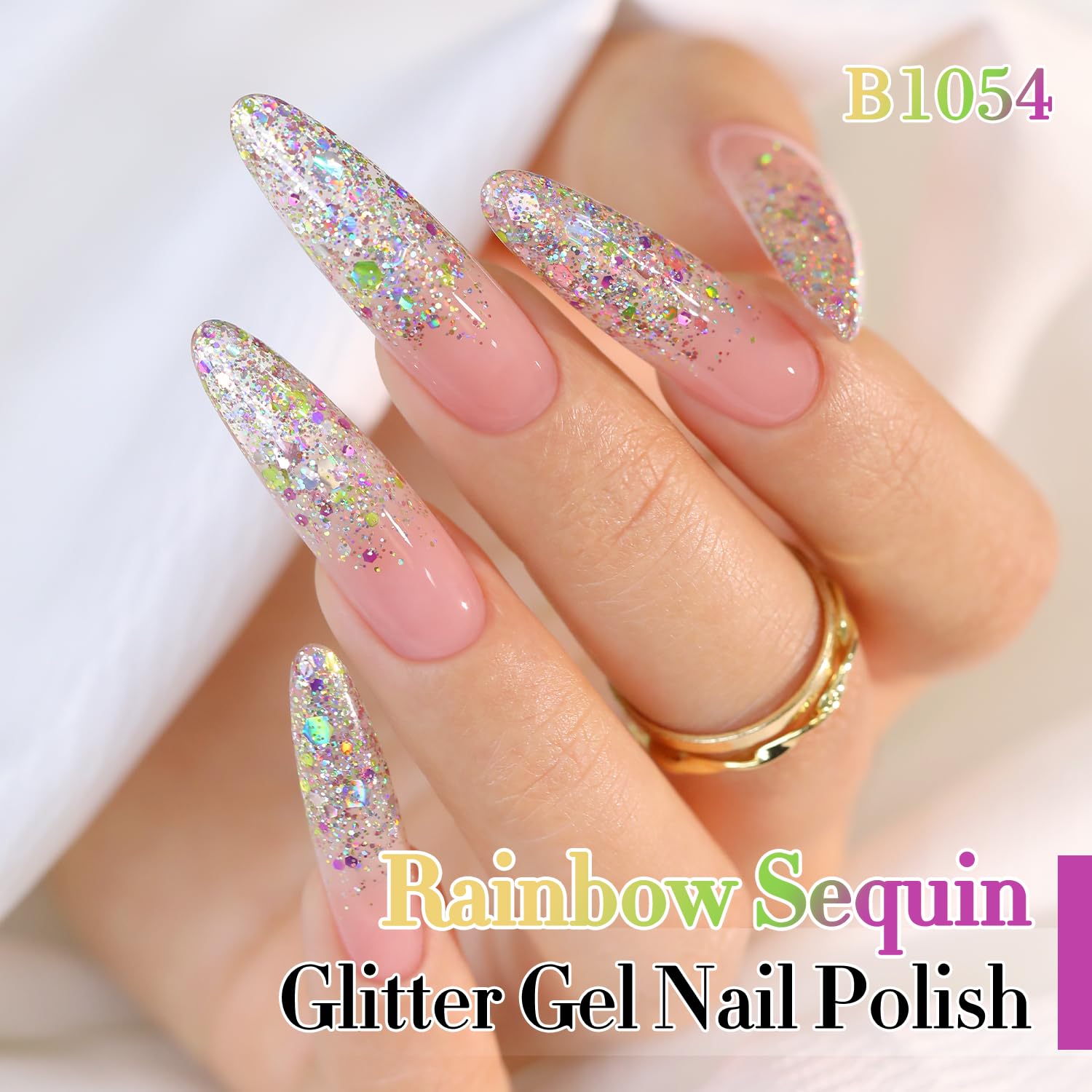 Double Rhythm gel con acabado espejo que realza cada manicura en casa.