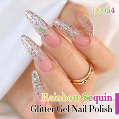 Double Rhythm gel con acabado espejo que realza cada manicura en casa.