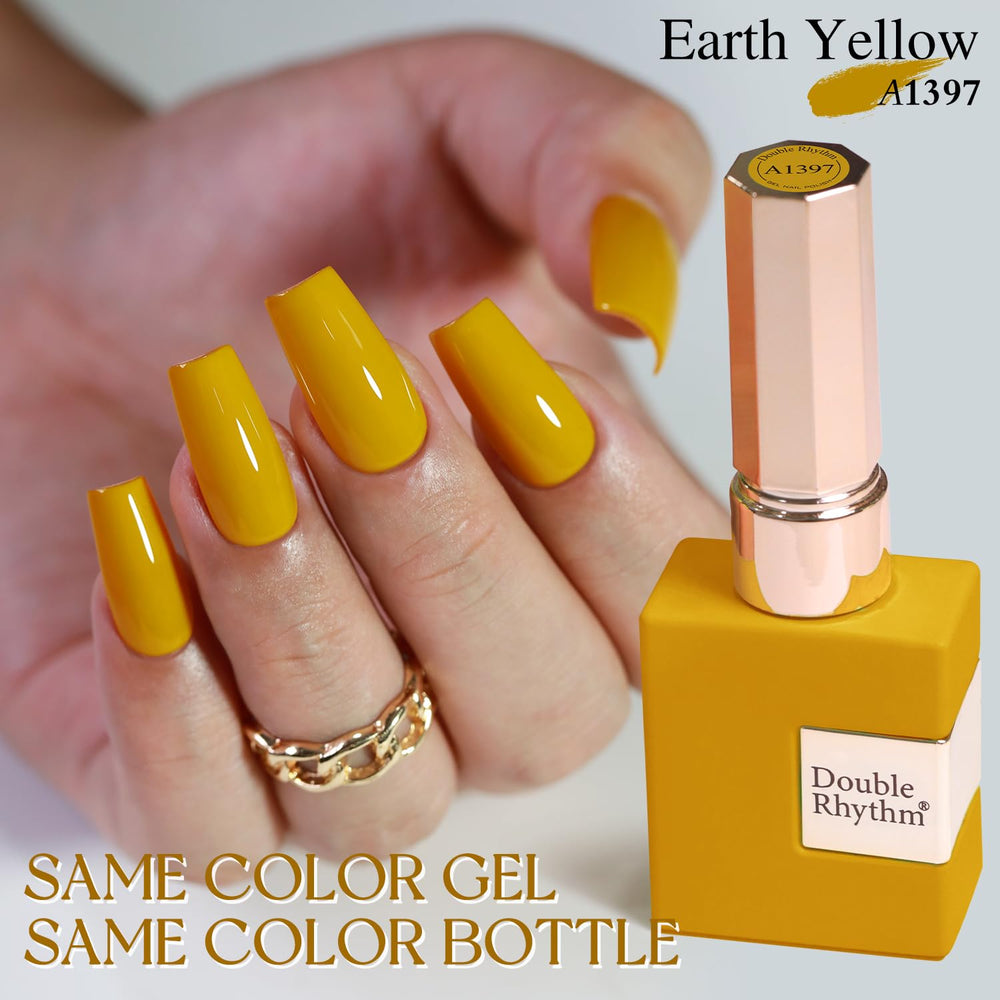 Double Rhythm gel con brillo alto para uñas duraderas.