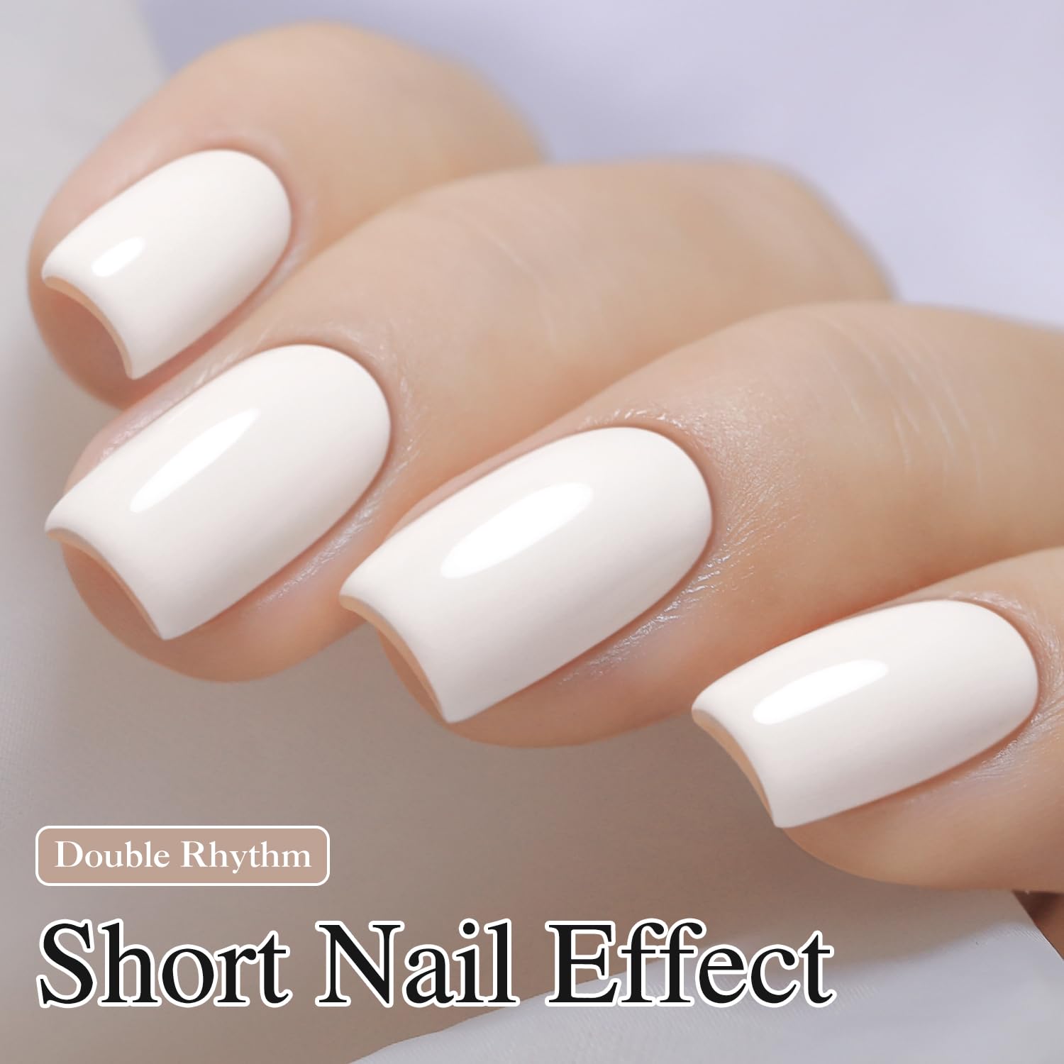 Double Rhythm esmalte gel curado con luz ultravioleta y LED para acabado duradero.