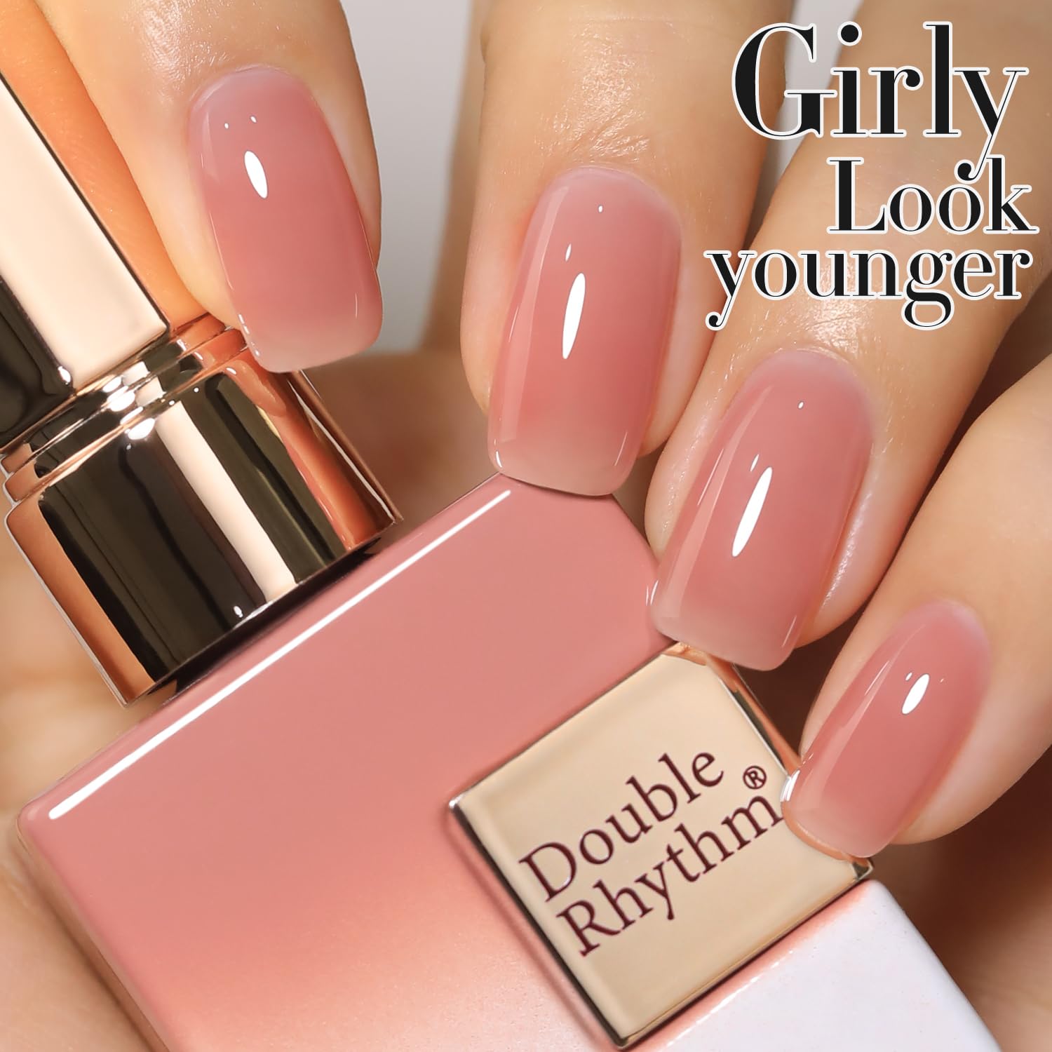 Diseño casero con Double Rhythm para uñas.