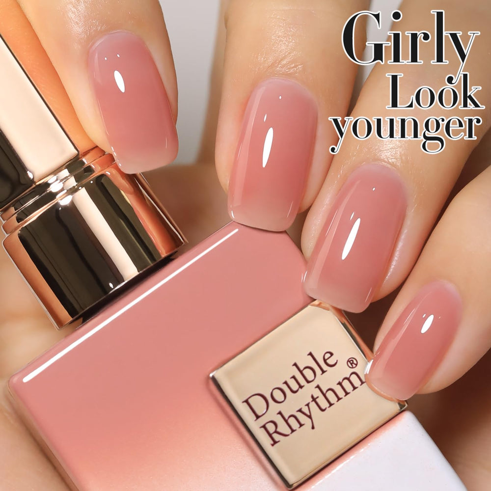 Diseño casero con Double Rhythm para uñas.