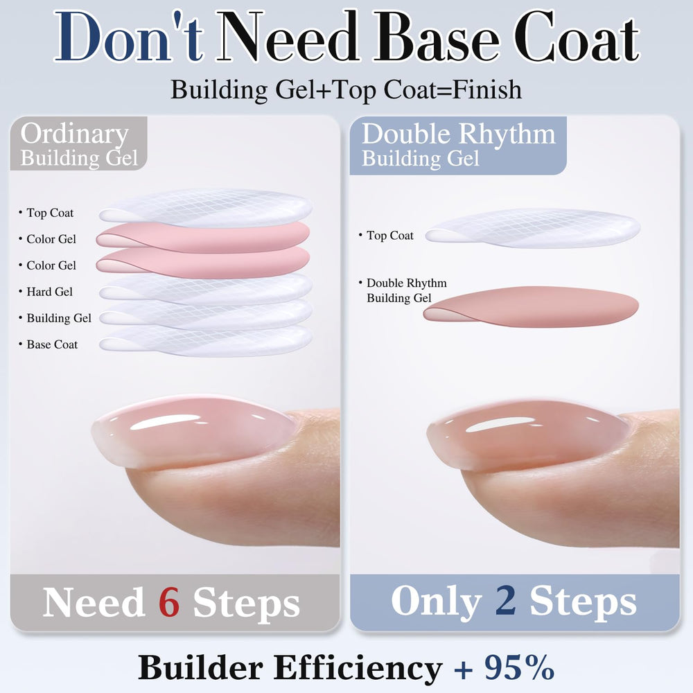 Double Rhythm gel de construccion con apice, para extender y dar forma.