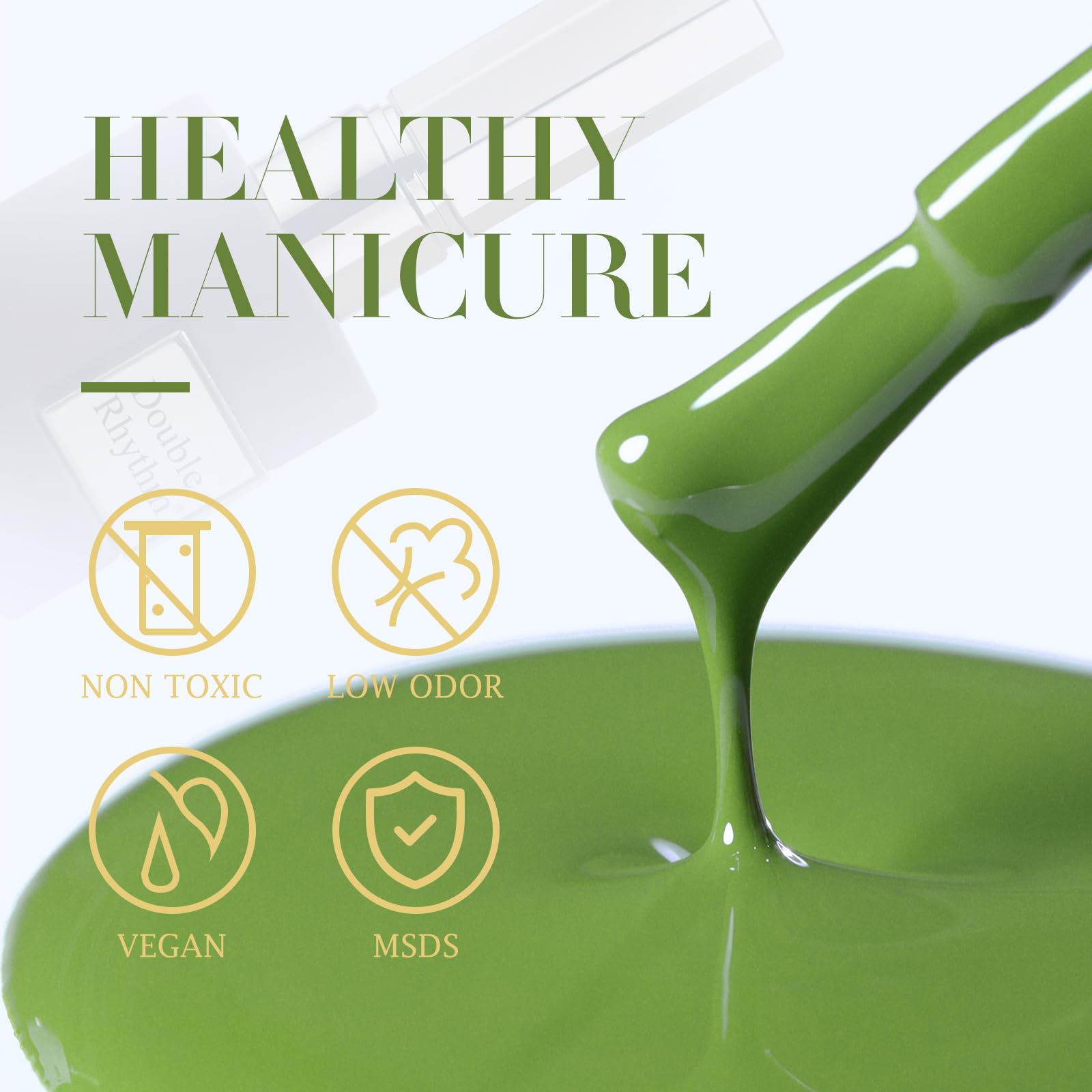 Precaución: prueba de alergia antes de aplicar Double Rhythm Gel Polish