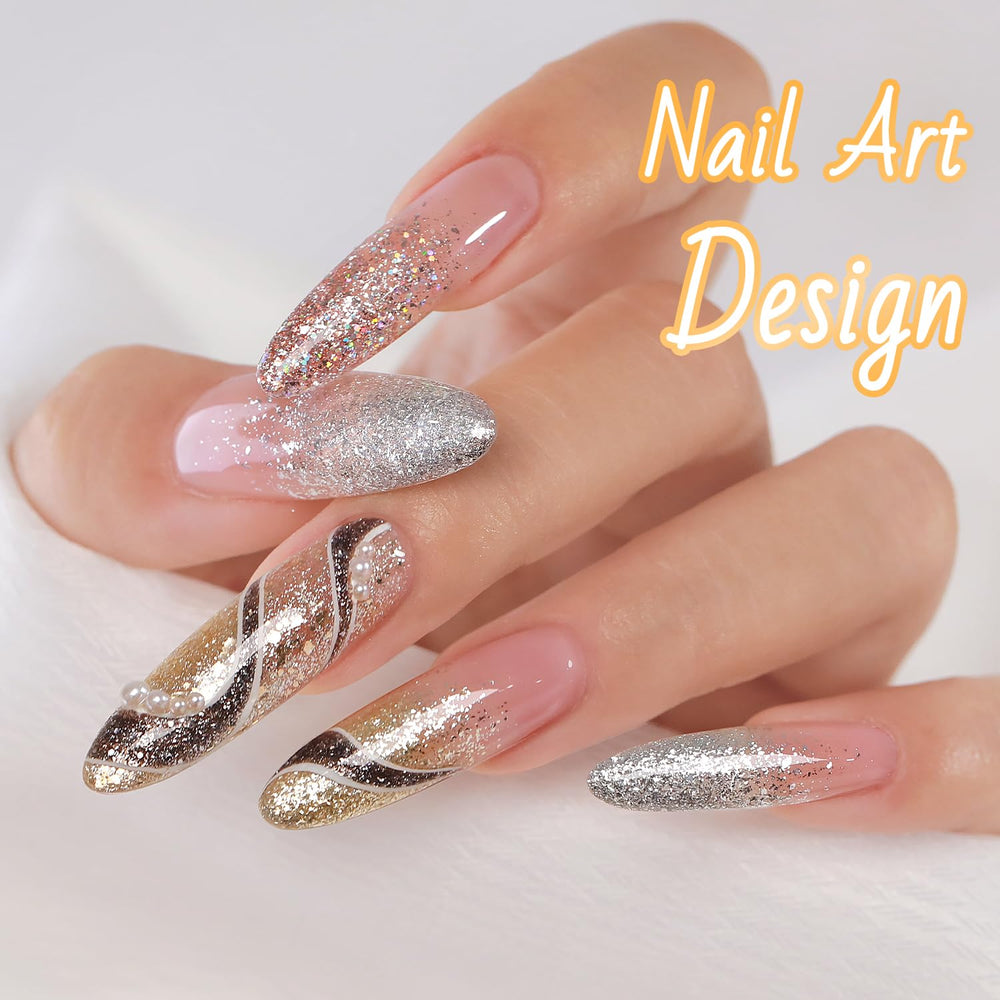 Double Rhythm kit de manicura en casa con brillo profesional.