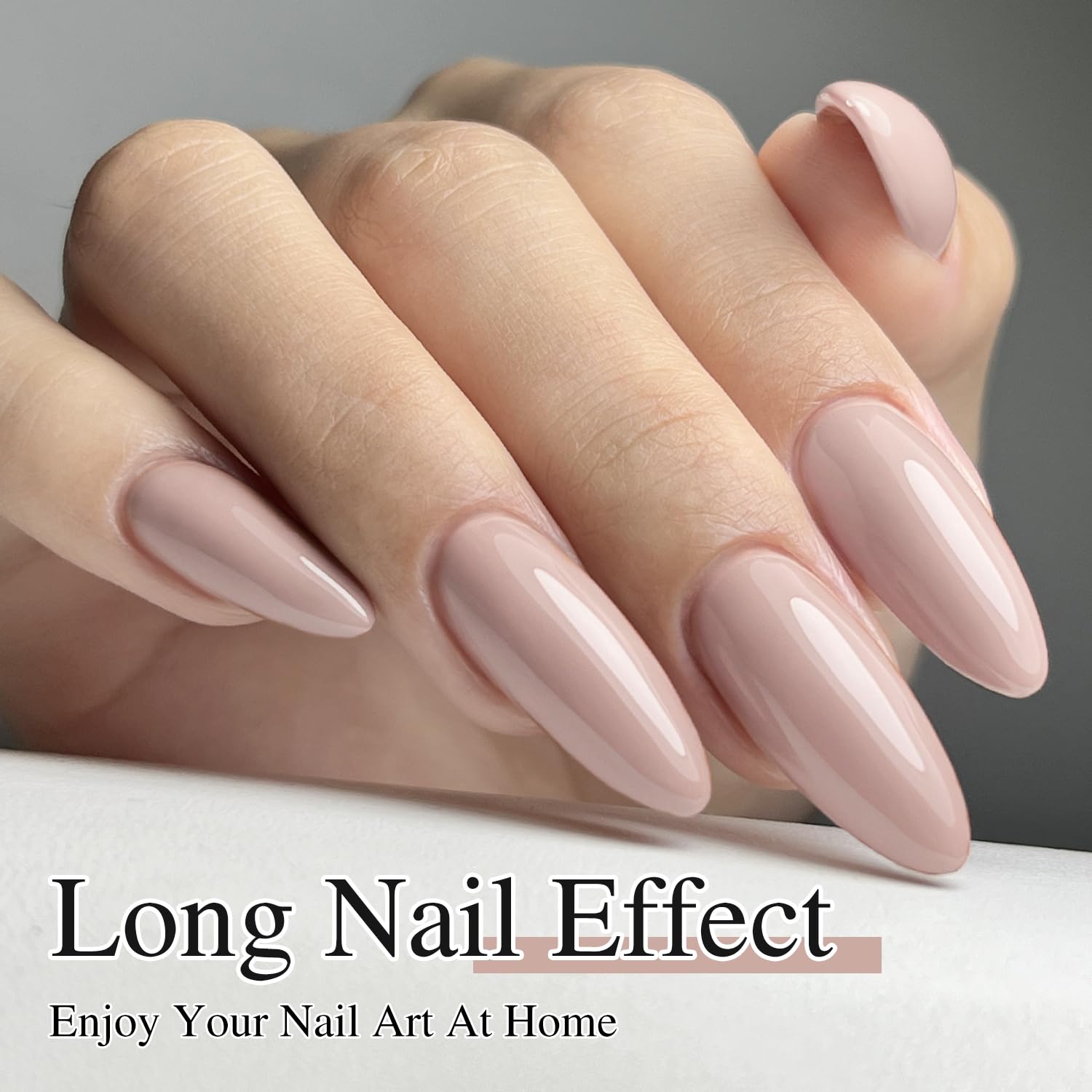 Gel polaco Double Rhythm Milky Khaki, brillo intenso tras curado con lámpara UV o LED.