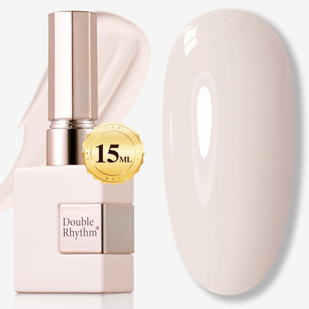 Double Rhythm esmalte gel 15 ml, botella visible, color consistente para manicuras duraderas