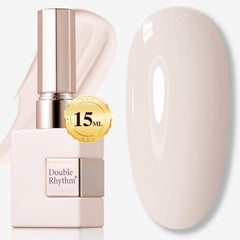 Double Rhythm esmalte gel 15 ml, botella visible, color consistente para manicuras duraderas