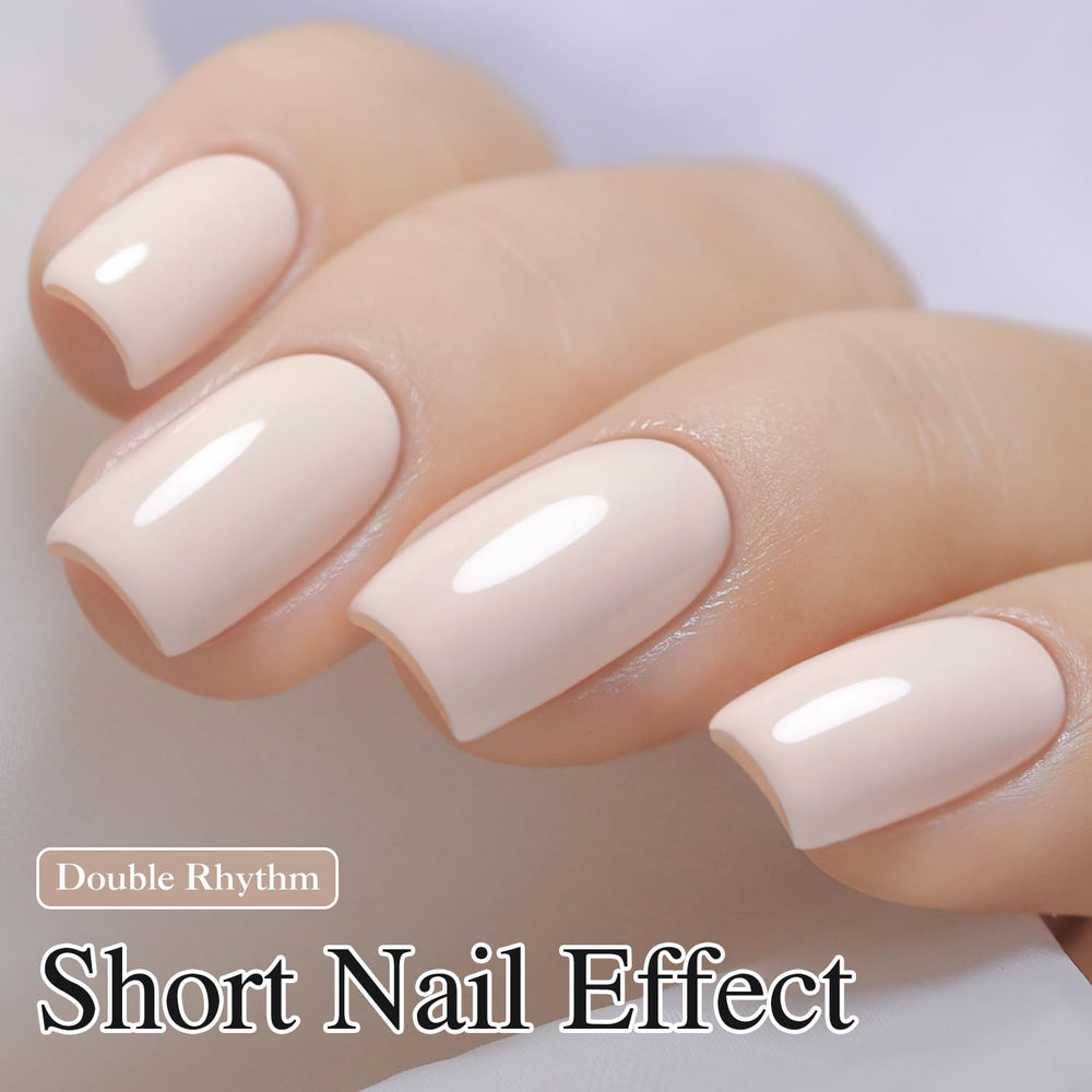 Double Rhythm esmalte gel, muestra color puro, ideal para prueba de tono