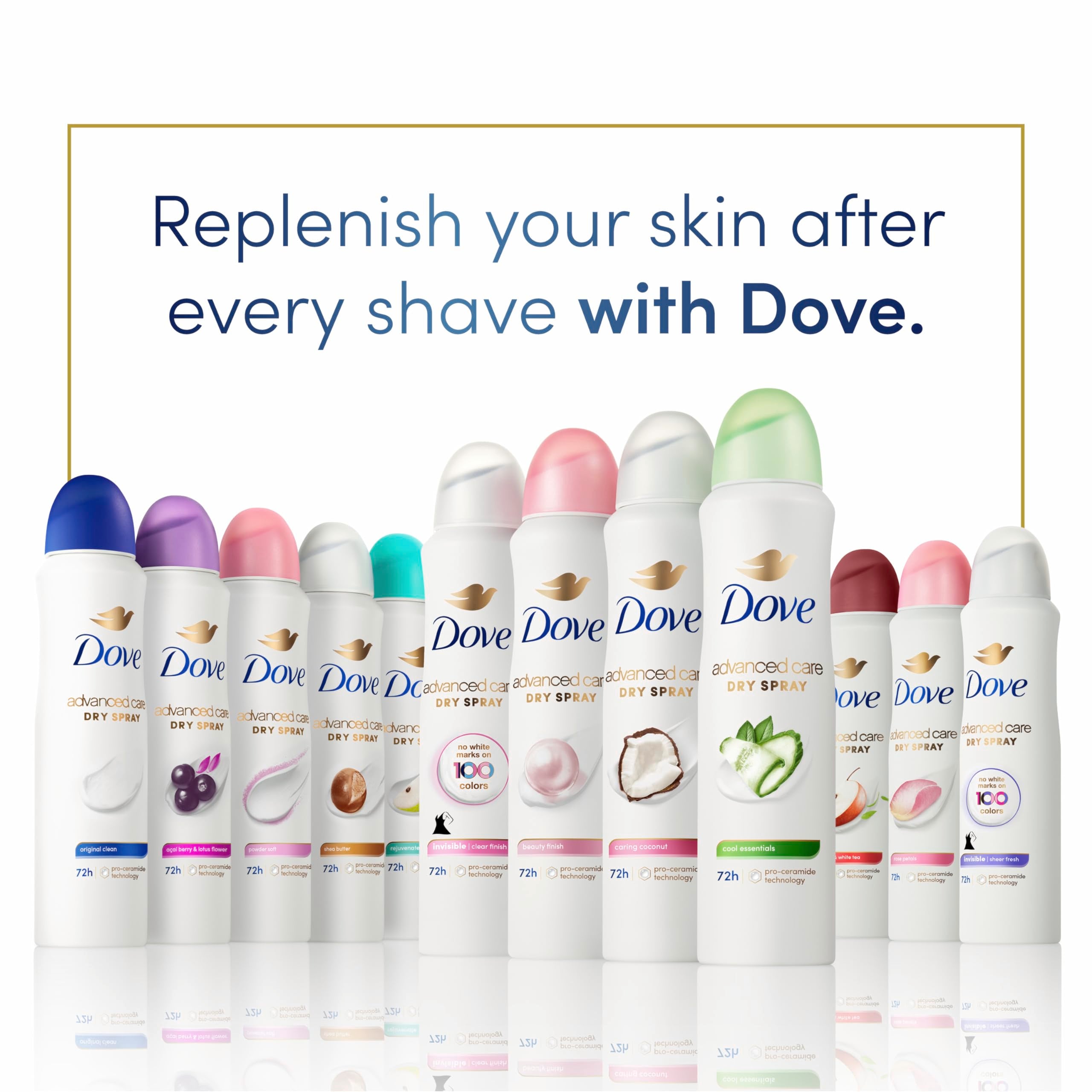 Dove Advanced Care fragancia suave y floral para experiencia agradable