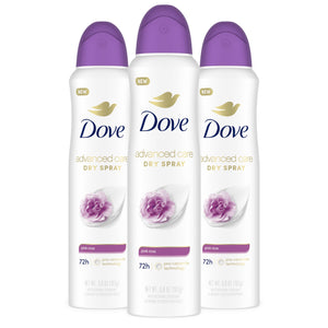 Dove Advanced Care Pink Rosa, aerosol frontal, protección de 72 horas para uso diario.