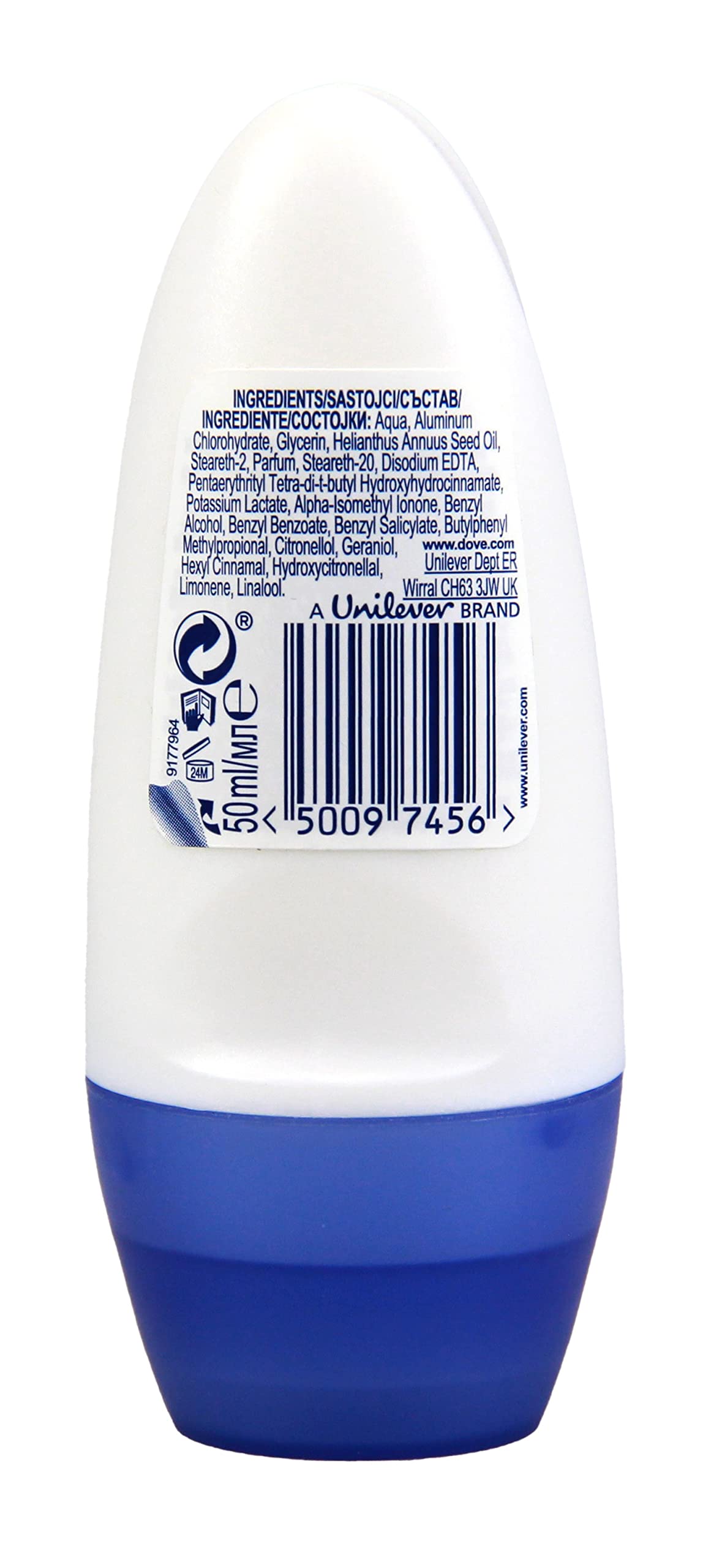 Dove Antitranspirante Original, aplicación, ayuda a mantener la sensación fresca todo el día.