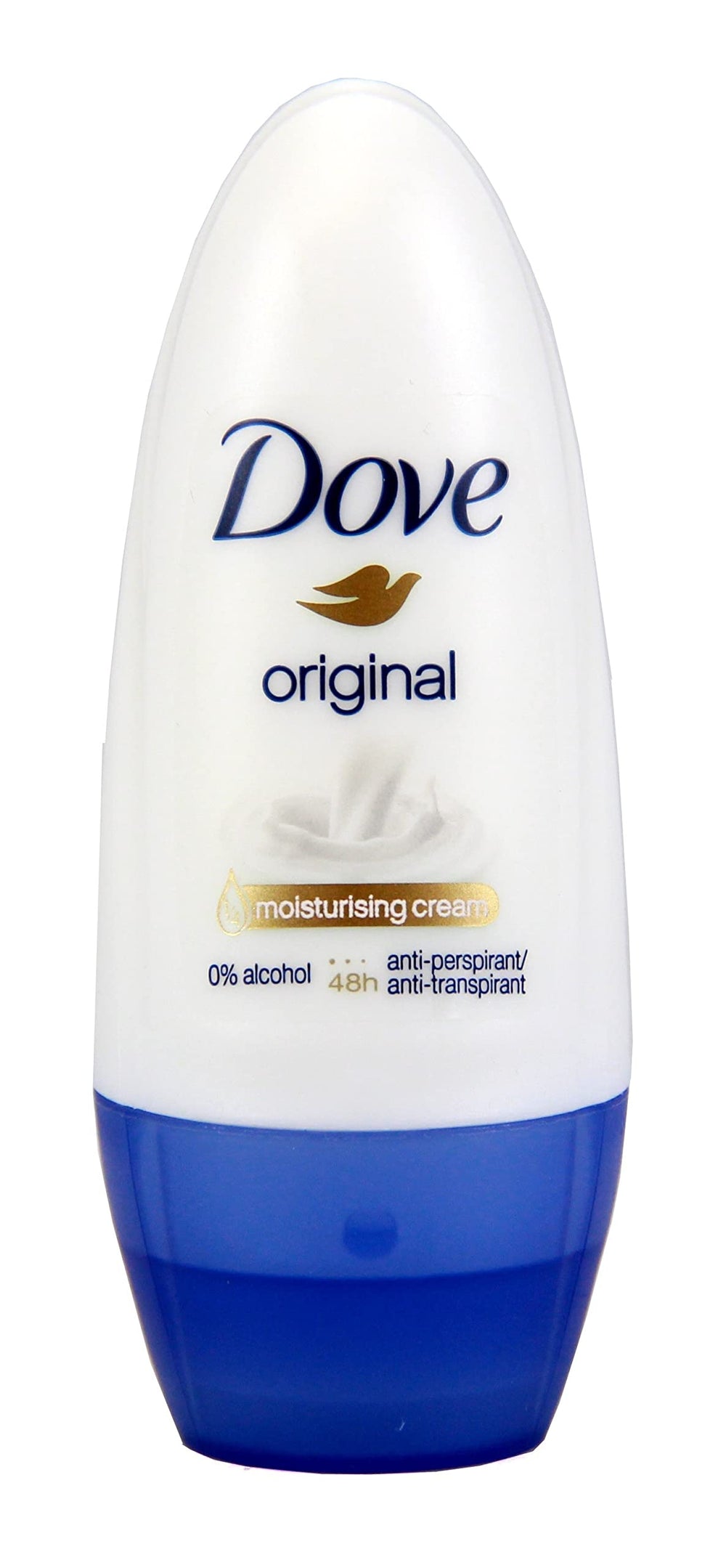 Dove Antitranspirante Original en botella, protección de 48 horas para la comodidad diaria.